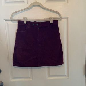 Maroon velvet skirt with texture/ size 5